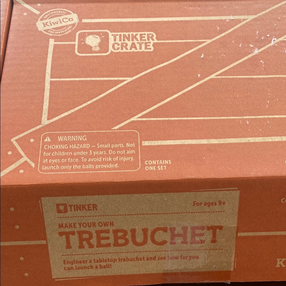 KiwiCo Tinker crate Trebuchet STEM